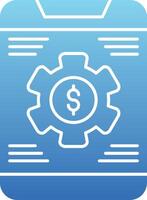 Banking App Settings Glyph Gradient Icon vector
