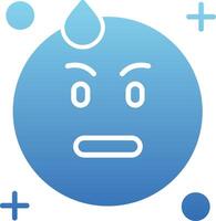 Embarrassed Glyph Gradient Icon vector