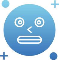 Shocked Glyph Gradient Icon vector