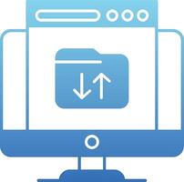 Upload Glyph Gradient Icon vector