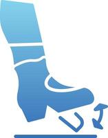 Ankle Flex Glyph Gradient Icon vector