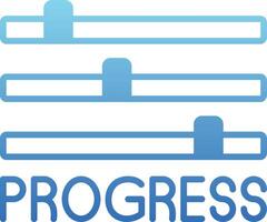 Progress Glyph Gradient Icon vector
