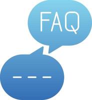 Faq Glyph Gradient Icon vector