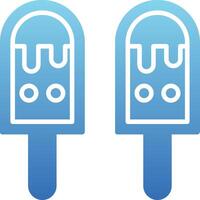 Ice Cream Glyph Gradient Icon vector