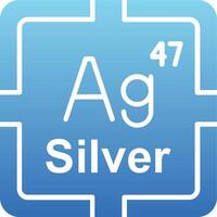 Silver Glyph Gradient Icon vector