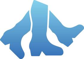 Toe Beat Glyph Gradient Icon vector