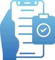 Check List Glyph Gradient Icon vector