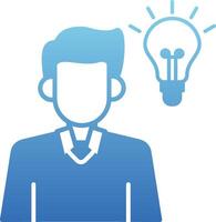 Idea Glyph Gradient Icon vector