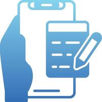 Edit Glyph Gradient Icon vector