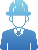 Worker Glyph Gradient Icon vector