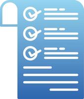 Checklist Glyph Gradient Icon vector