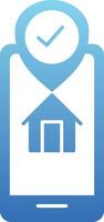 Gps Tracker Glyph Gradient Icon vector