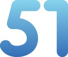Fifty one Glyph Gradient Icon vector