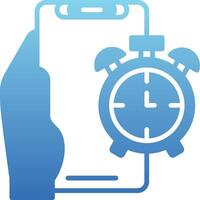 Alarm Glyph Gradient Icon vector