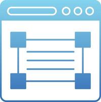 Web Design Glyph Gradient Icon vector