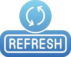 Refresh Glyph Gradient Icon vector