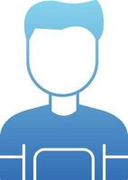 User Glyph Gradient Icon vector