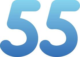 Fifty five Glyph Gradient Icon vector