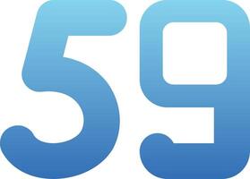 Fifty nine Glyph Gradient Icon vector