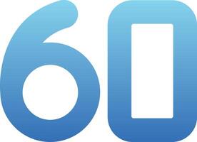 Sixty Glyph Gradient Icon vector