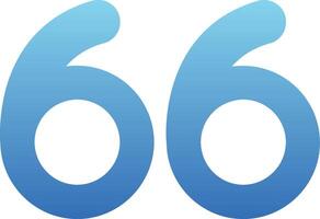 Sixty six Glyph Gradient Icon vector
