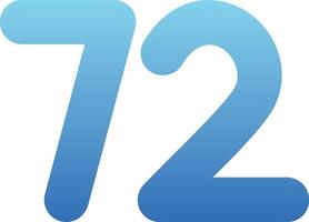 Seventy two Glyph Gradient Icon vector