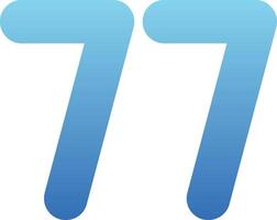 Seventy seven Glyph Gradient Icon vector