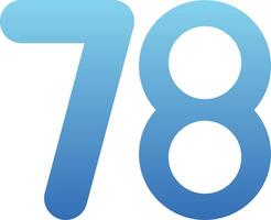 Seventy eight Glyph Gradient Icon vector