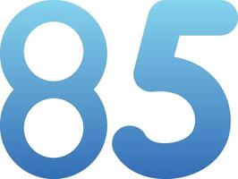 Eighty five Glyph Gradient Icon vector