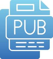 PUB File Glyph Gradient Icon vector