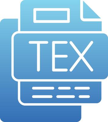 TEX File Glyph Gradient Icon