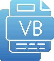 VB File Glyph Gradient Icon vector