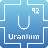 Uranium Glyph Gradient Icon vector