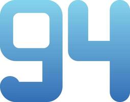 Ninety four Glyph Gradient Icon vector
