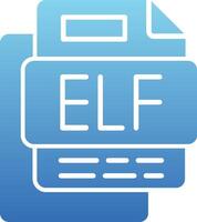 ELF File Glyph Gradient Icon vector