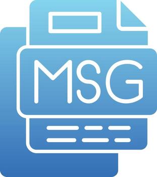Msg File Glyph Gradient Icon vector