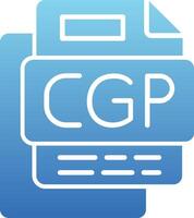 CGI File Glyph Gradient Icon vector