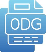 Odg File Glyph Gradient Icon vector