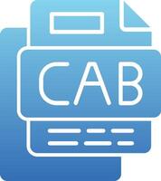 Cab File Glyph Gradient Icon vector