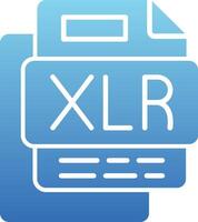 XLR File Glyph Gradient Icon vector