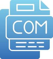 COM File Glyph Gradient Icon vector