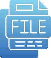 File Glyph Gradient Icon vector