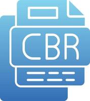 Cbr File Glyph Gradient Icon vector