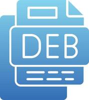 Deb File Glyph Gradient Icon vector