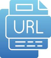 Url File Glyph Gradient Icon vector