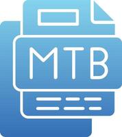 Mtb File Glyph Gradient Icon vector