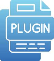 Plugin File Glyph Gradient Icon vector