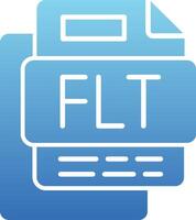 Flt File Glyph Gradient Icon vector