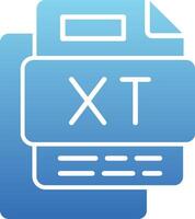 Xt File Glyph Gradient Icon vector