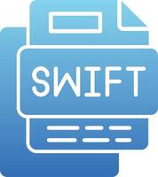 Swift File Glyph Gradient Icon vector